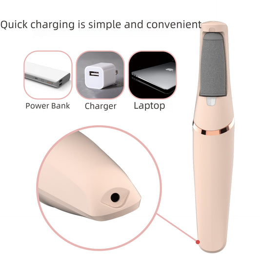 Wireless Double-headed Electric Foot File Dead Skin Remover Pedicure Machine Foot Grinder Home Use Care Equipment